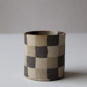 Checkered Pot / Ceramic Container (NEW)